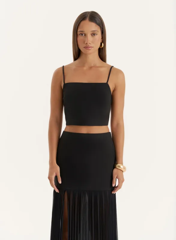 Black Cami Crop Top- Lucian sold by 4th and Reckless