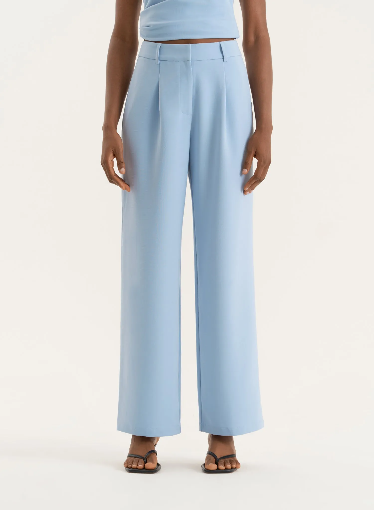 Blue Tailored Wide Leg Trousers- Sorcha sold by 4th and Reckless product image thumbnail 4