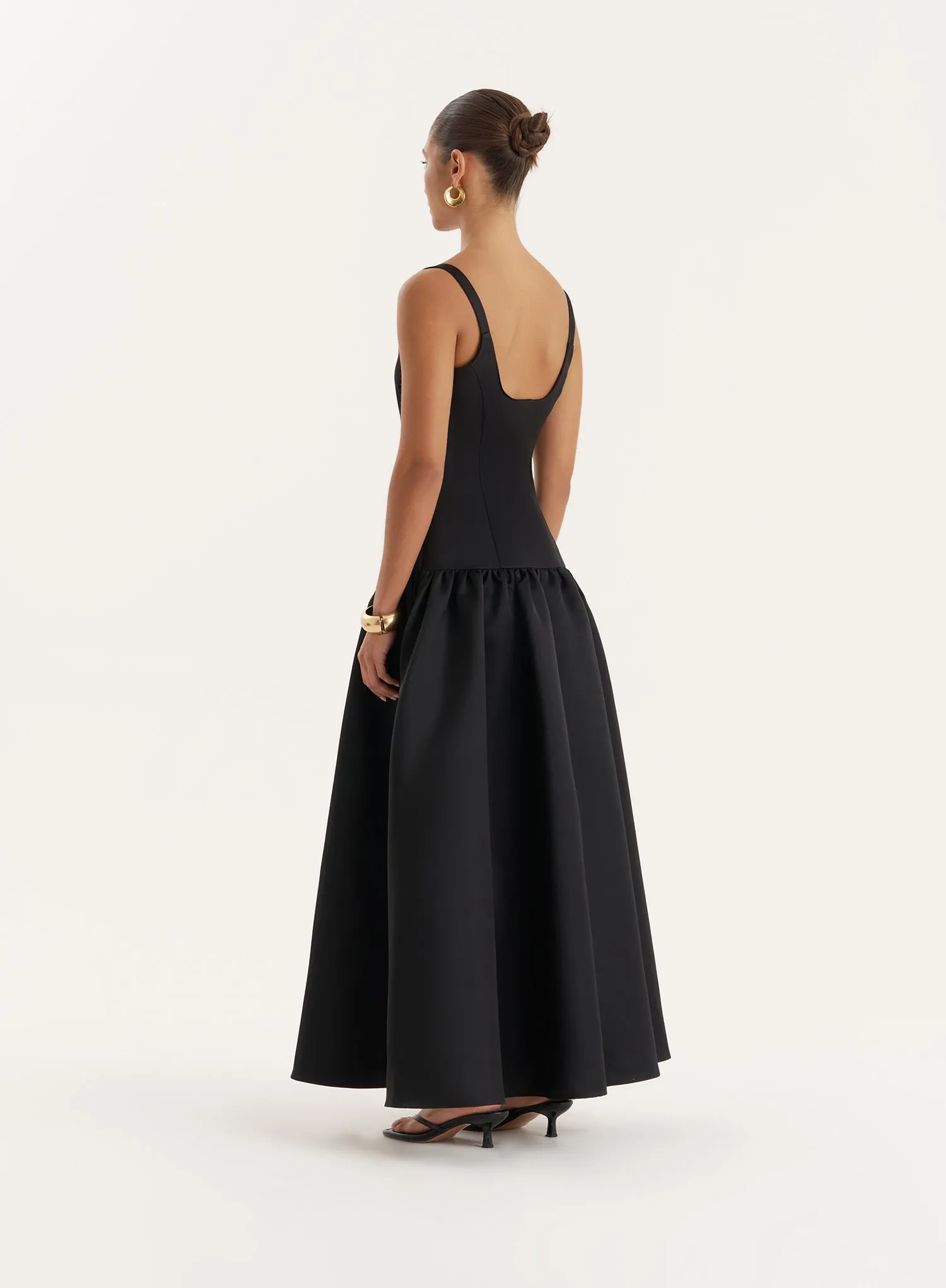 Black Drop Waist Maxi Dress- Melinie sold by 4th and Reckless product image thumbnail 4