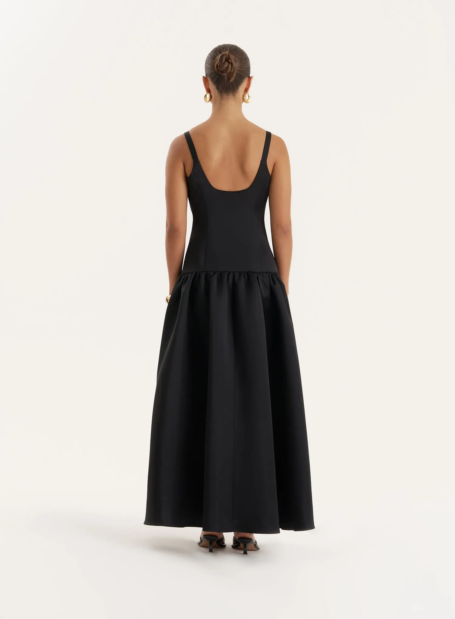 Black Drop Waist Maxi Dress- Melinie sold by 4th and Reckless product image thumbnail 5