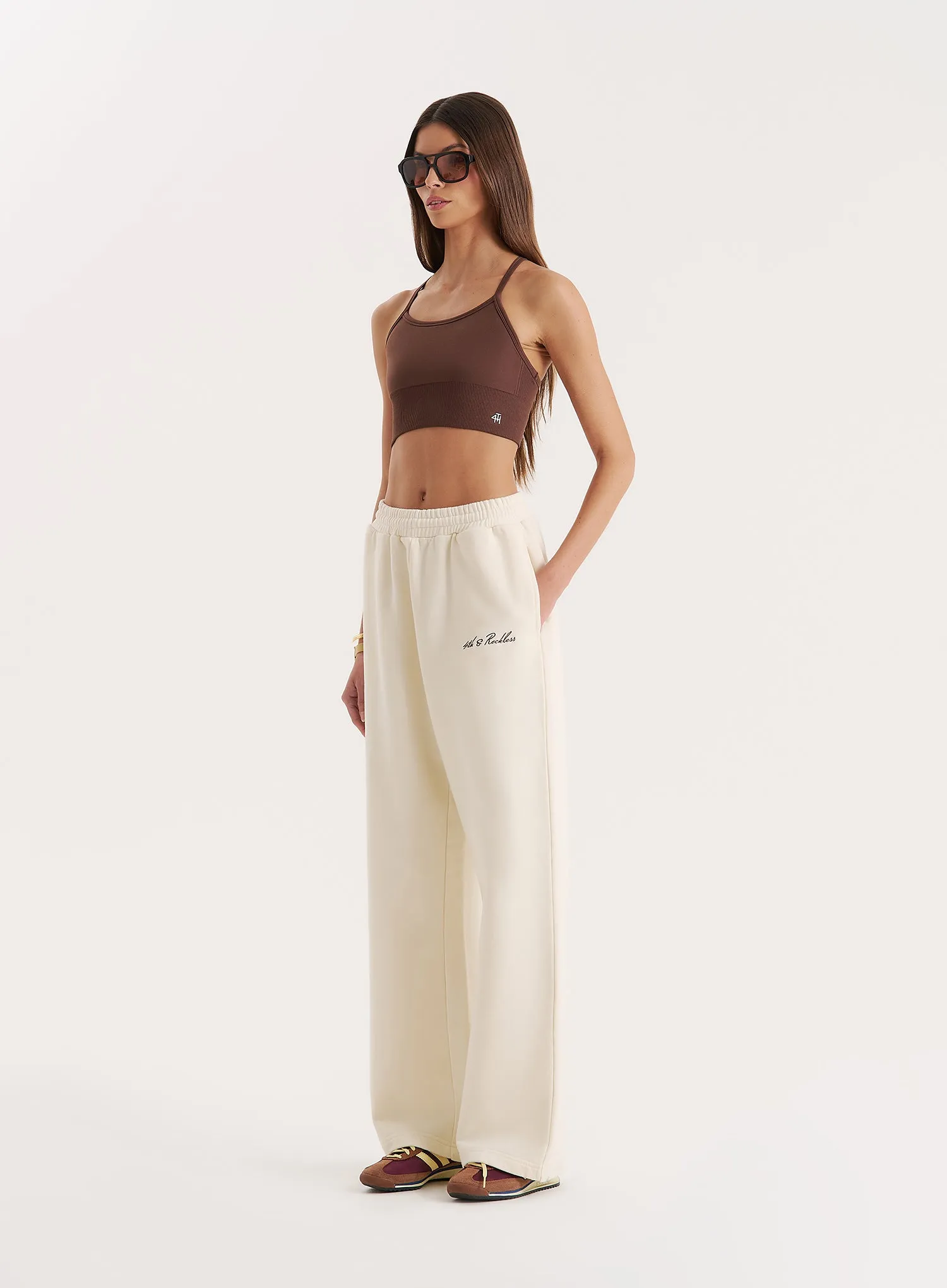 Buttercream 4th Wide Leg Branded Joggers sold by 4th and Reckless product image thumbnail 2