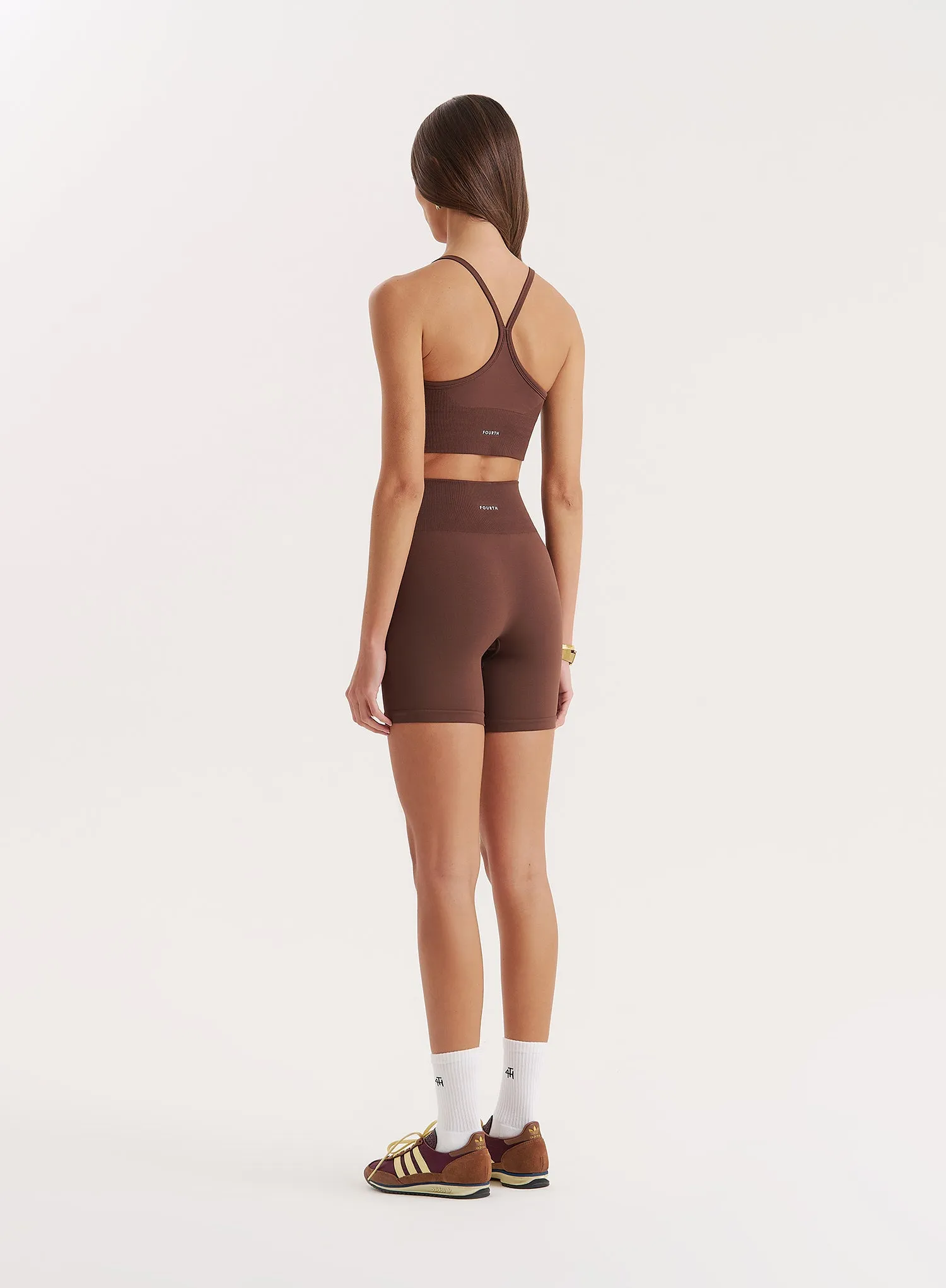 Chocolate Racer Back Seamless Sports Bra sold by 4th and Reckless product image thumbnail 5