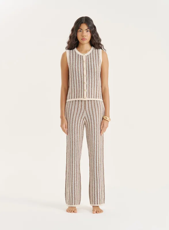 Stripe Knitted Trouser sold by 4th and Reckless