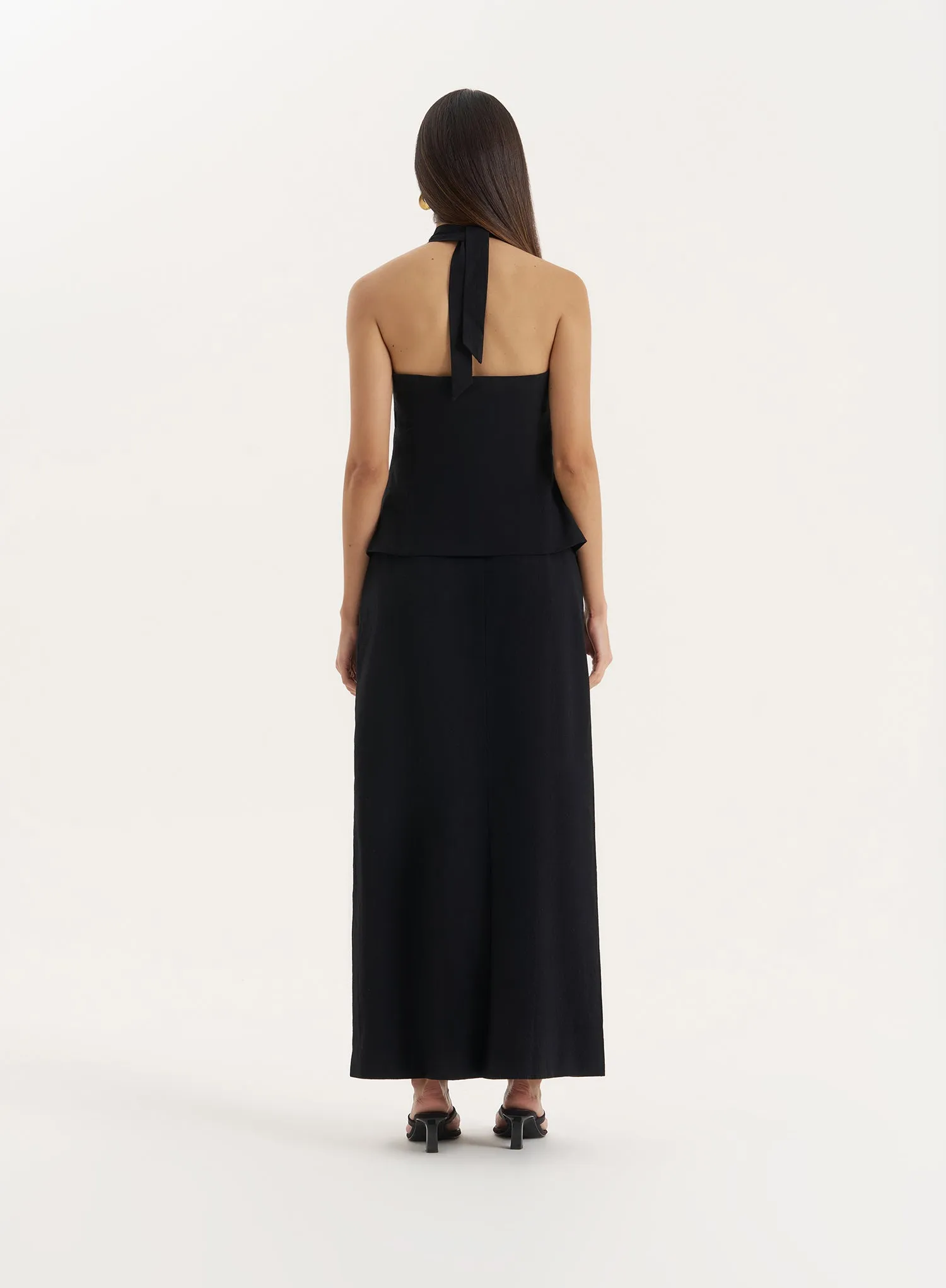 Black Stripe Maxi Skirt sold by 4th and Reckless product image thumbnail 5