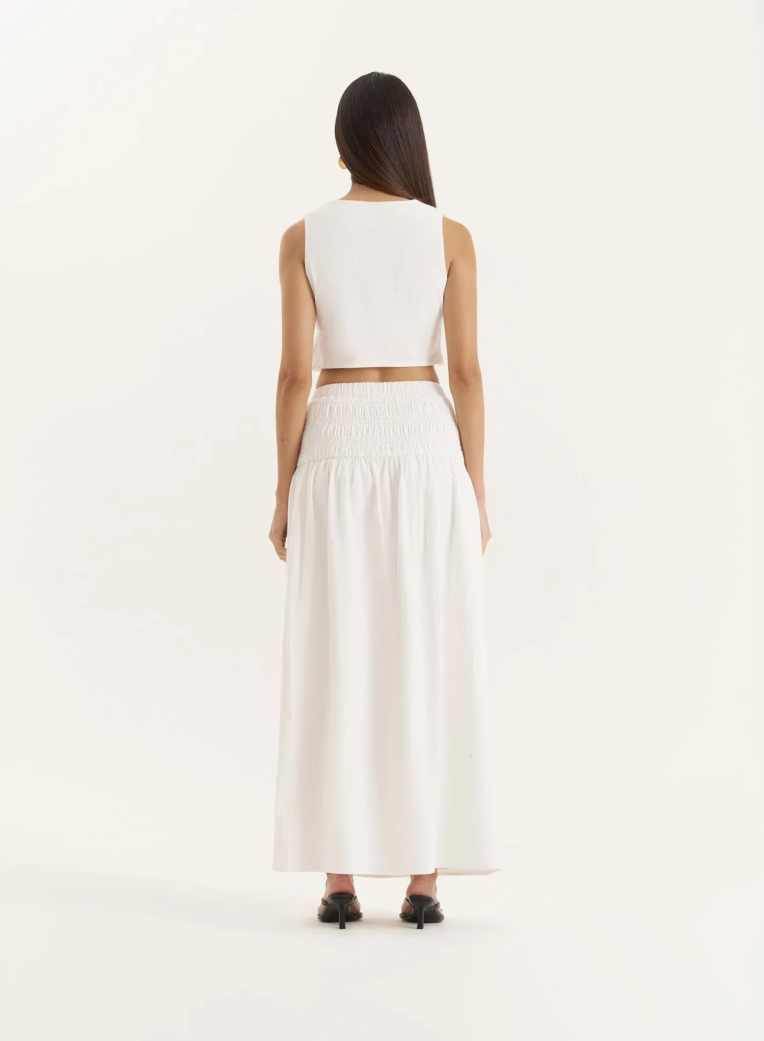 White Tie Front Cropped Top sold by 4th and Reckless product image thumbnail 5