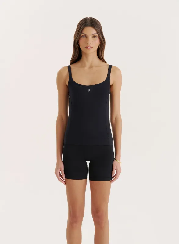 Black Sculpting Seamless Gym Vest Top- Dua sold by 4th and Reckless