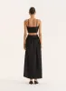 Black Cotton Cami Crop Top- Marina sold by 4th and Reckless