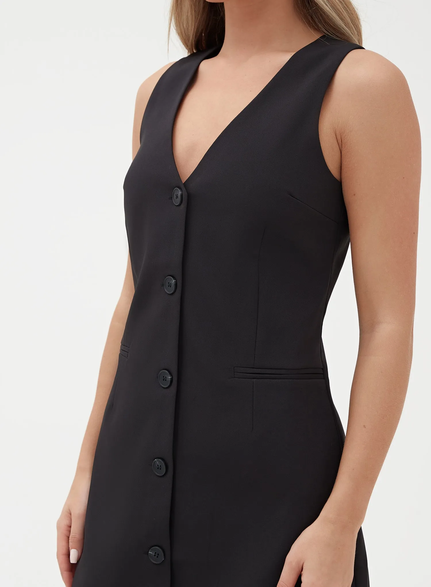 Black Sleeveless Blazer Dress – Odette sold by 4th and Reckless product image thumbnail 3