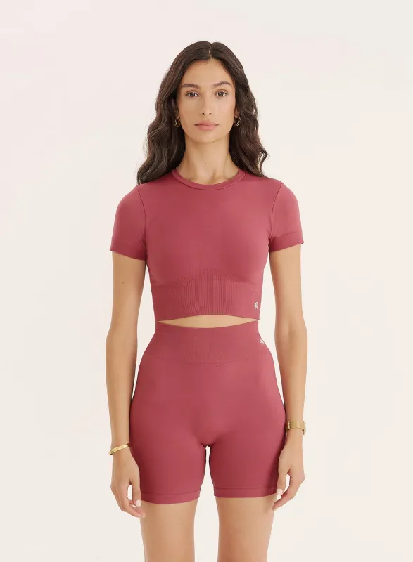 Berry Seamless Gym Crop Top- Brogan sold by 4th and Reckless