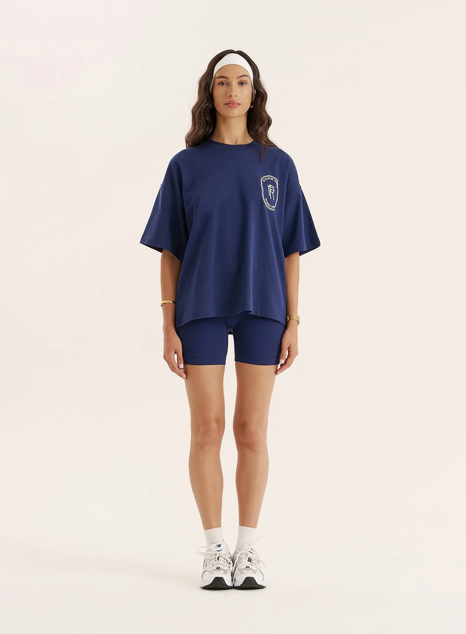 Navy Tennis Club Back Print T-Shirt sold by 4th and Reckless product image thumbnail 5