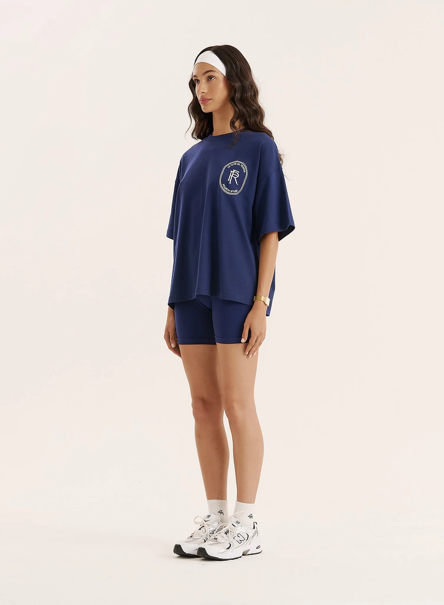 Navy Tennis Club Back Print T-Shirt sold by 4th and Reckless product image thumbnail 3