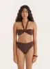 Chocolate Halterneck Tie Bikini Top- Gia sold by 4th and Reckless