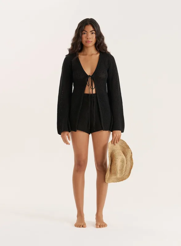 Black Crochet Short sold by 4th and Reckless