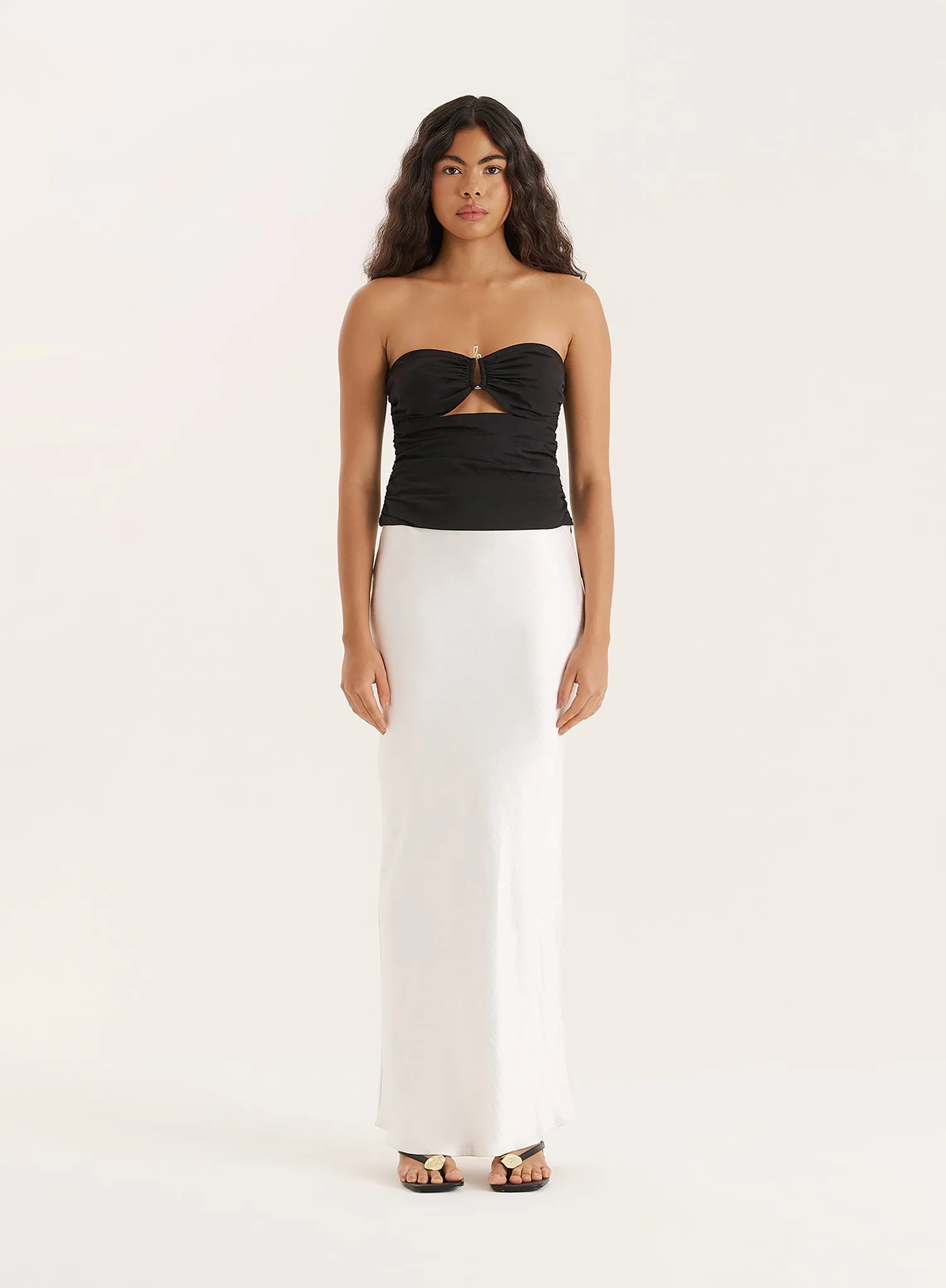 Black Cut Out Gold Hardware Bandeau Top sold by 4th and Reckless product image thumbnail 4