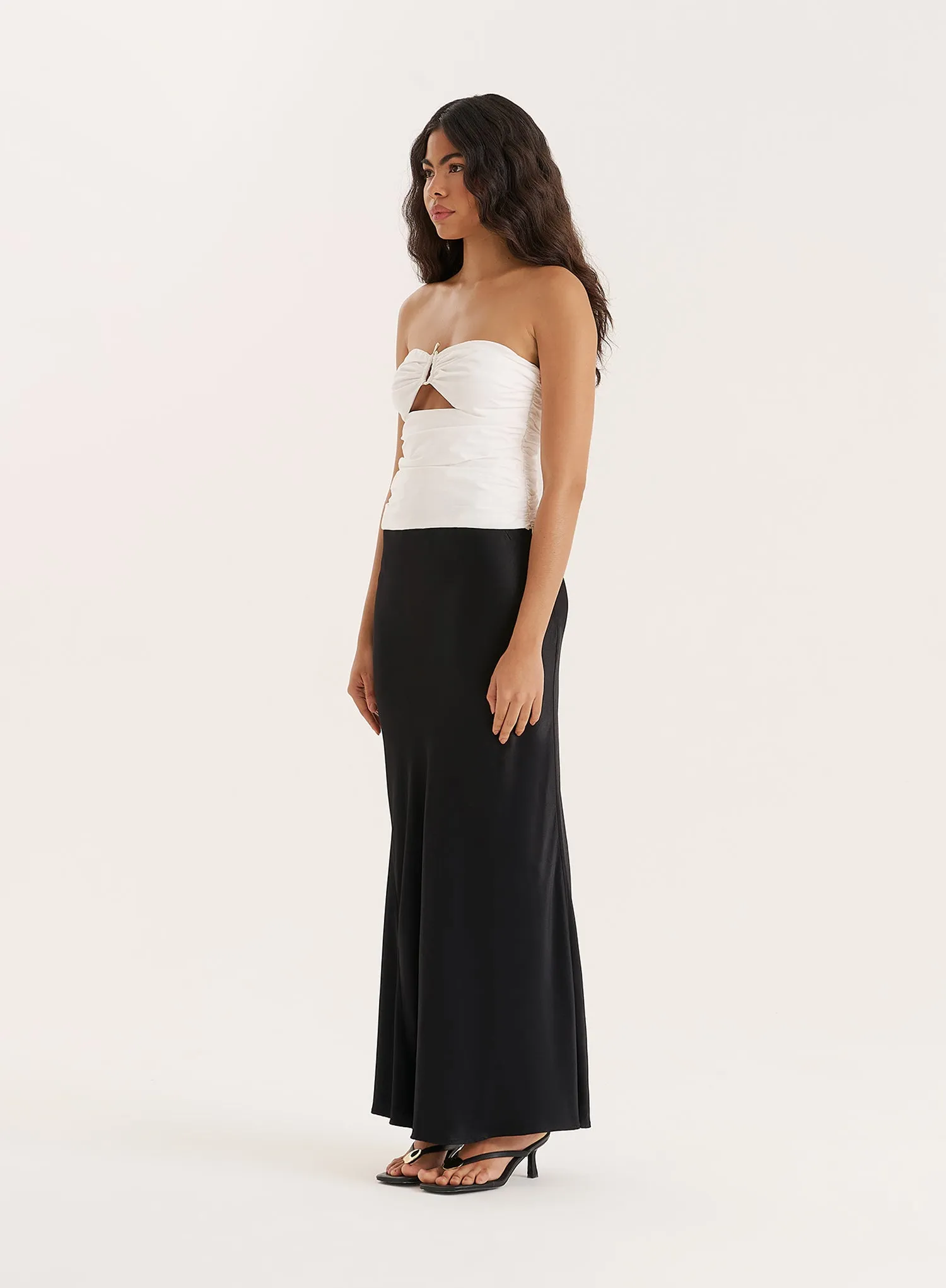 White Cut Out Gold Hardware Bandeau Top sold by 4th and Reckless product image thumbnail 2