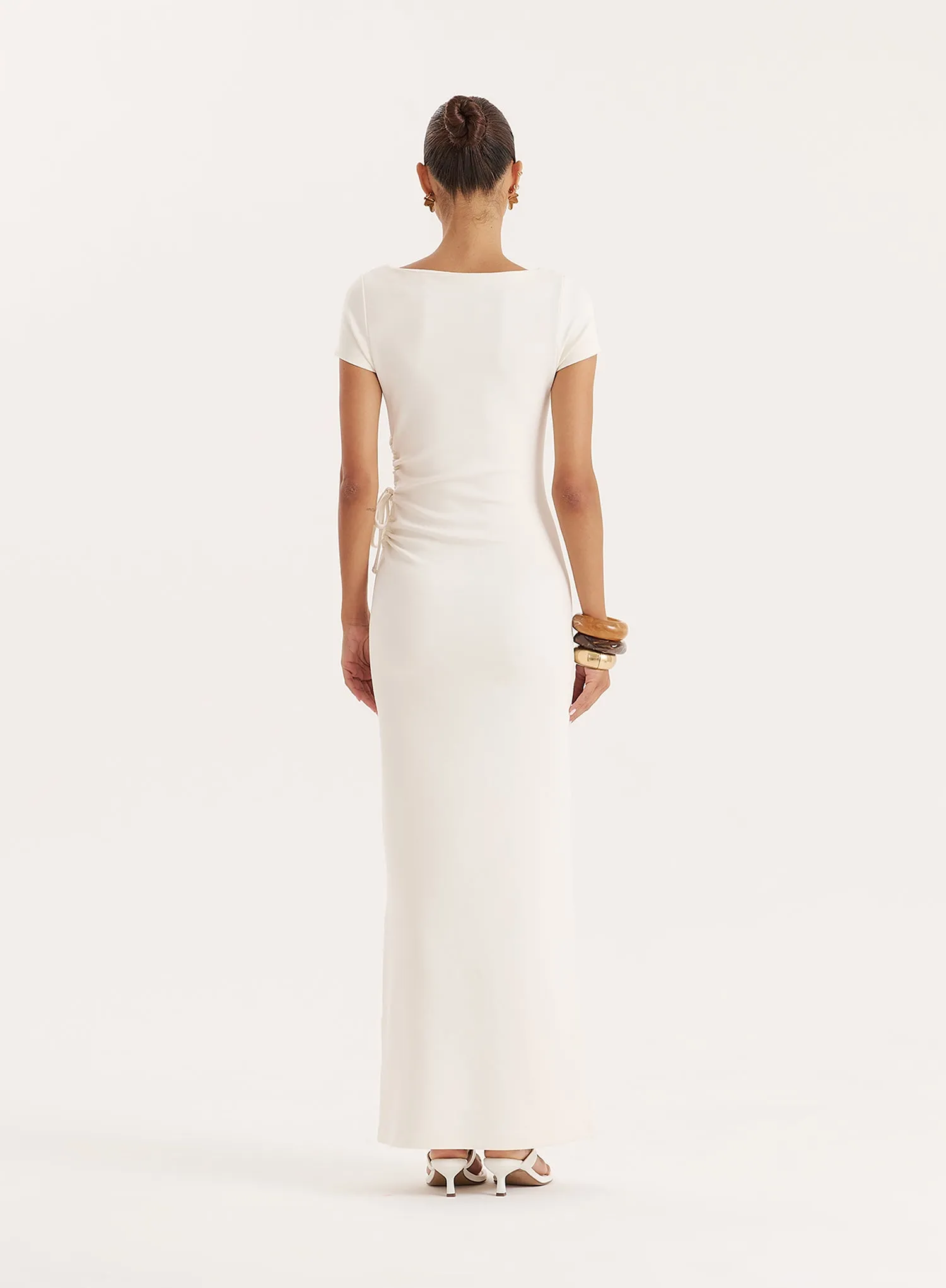 Off White Jersey Cut Out Maxi Dress sold by 4th and Reckless product image thumbnail 5