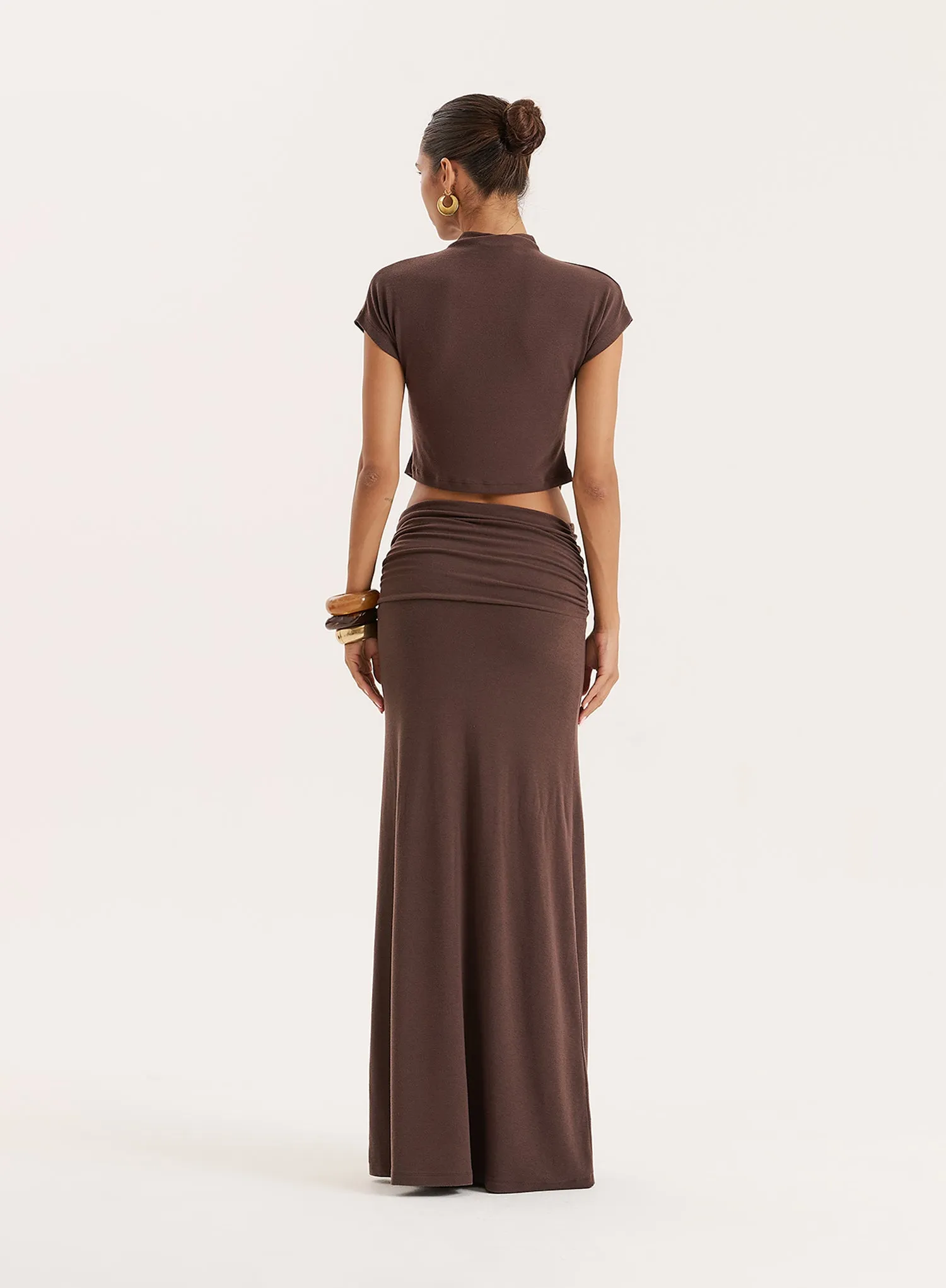 Chocolate Jersey High Neck Sleeveless Top sold by 4th and Reckless product image thumbnail 5