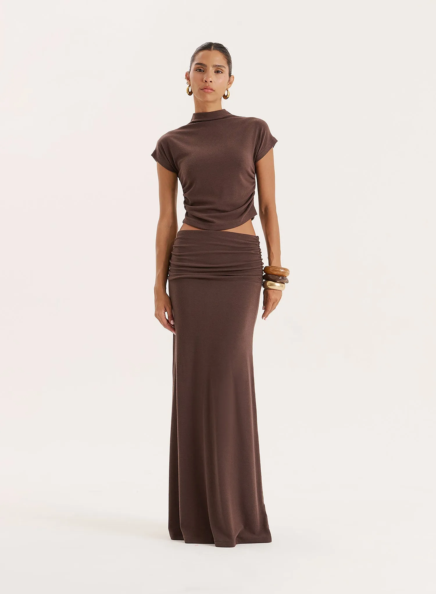 Chocolate Jersey High Neck Sleeveless Top sold by 4th and Reckless product image thumbnail 4