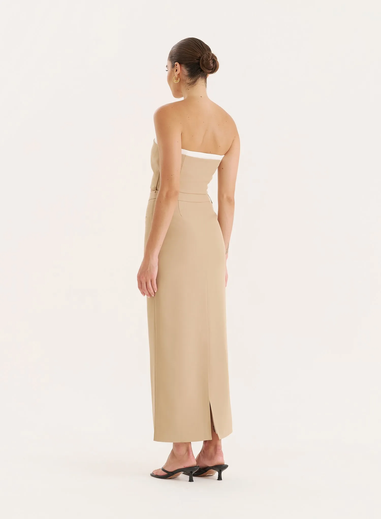 Camel Contrast Bust Detail Corset sold by 4th and Reckless product image thumbnail 5