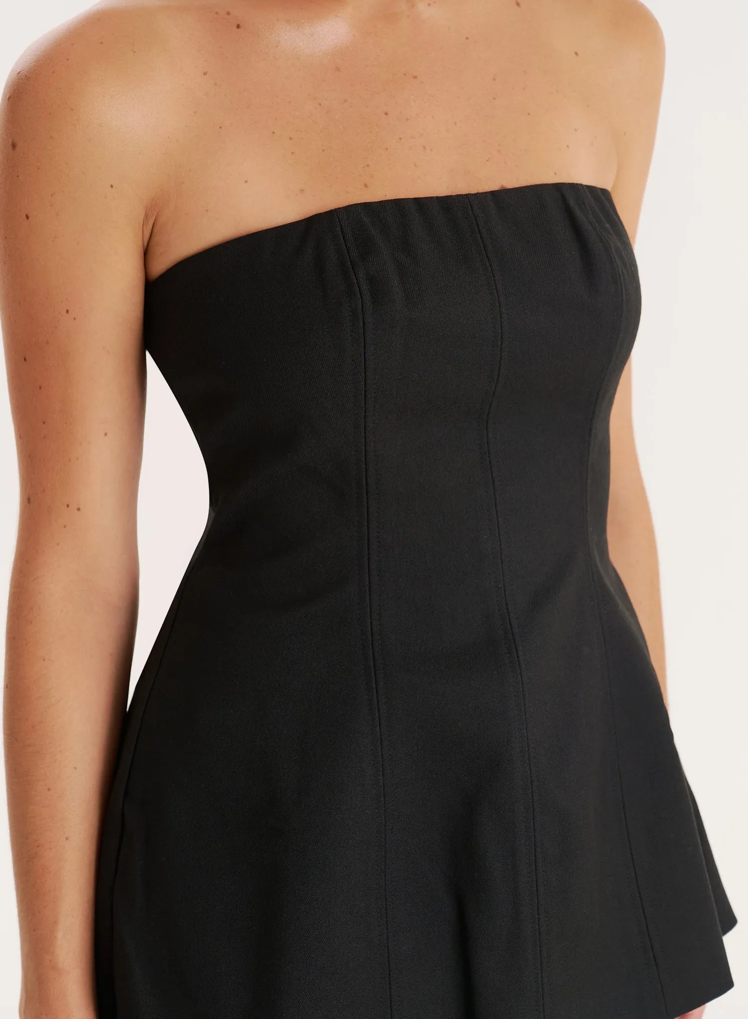 Black Tailored Bandeau Top sold by 4th and Reckless product image thumbnail 3