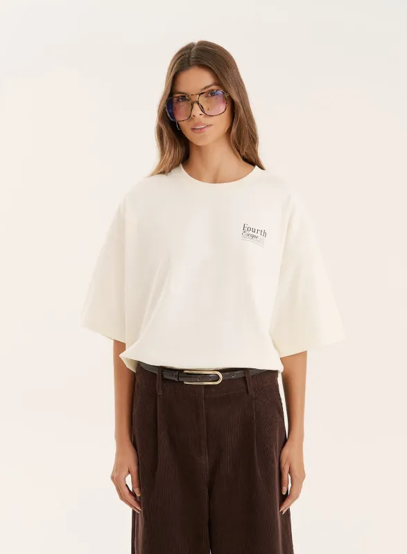 Cream Fourth Country Club Graphic T-Shirt sold by 4th and Reckless