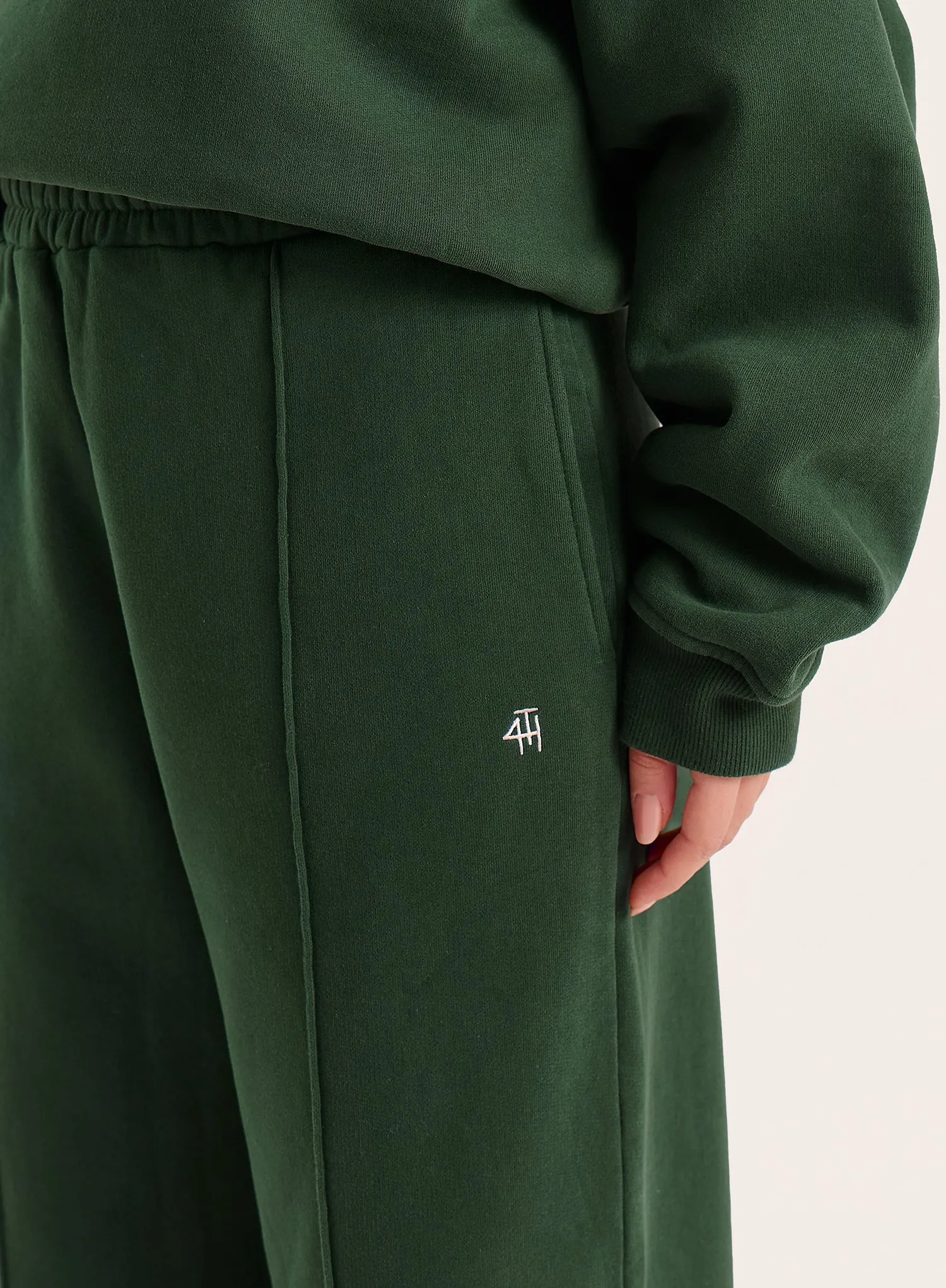Green 4th Wide Leg Branded Joggers sold by 4th and Reckless product image thumbnail 3
