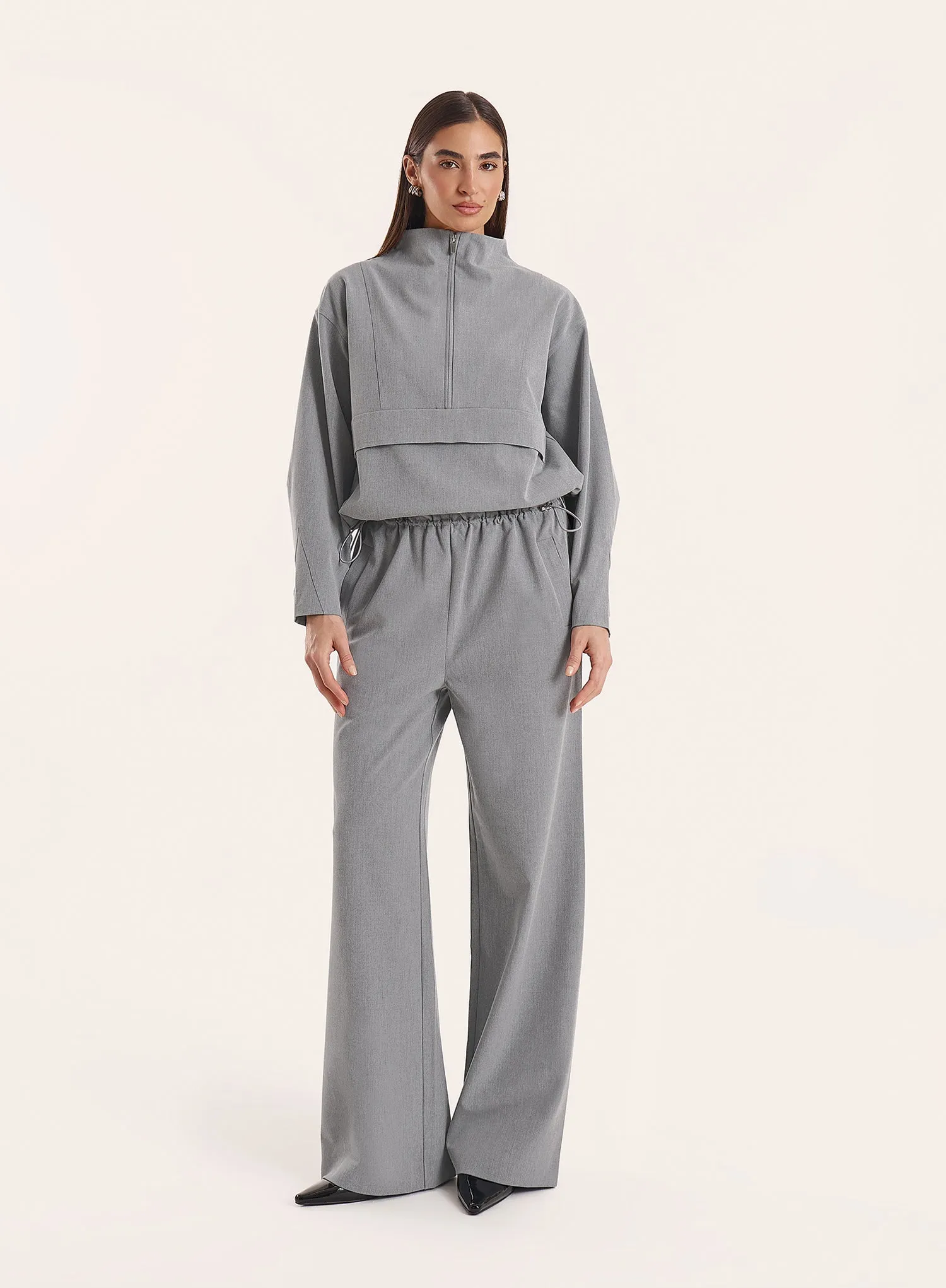 Grey Toggle Waist Trousers sold by 4th and Reckless product image thumbnail 5