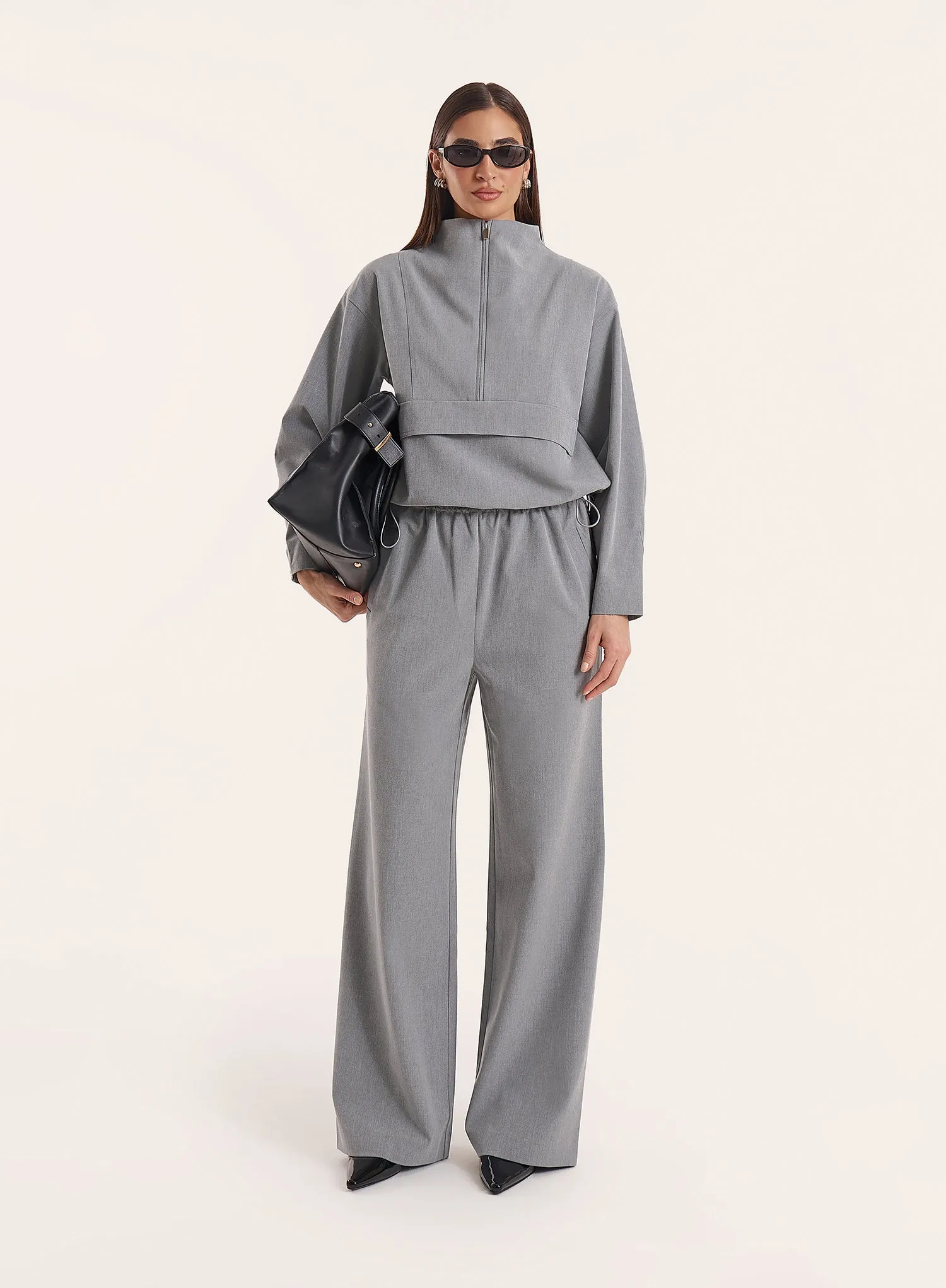 Grey Toggle Waist Trousers sold by 4th and Reckless