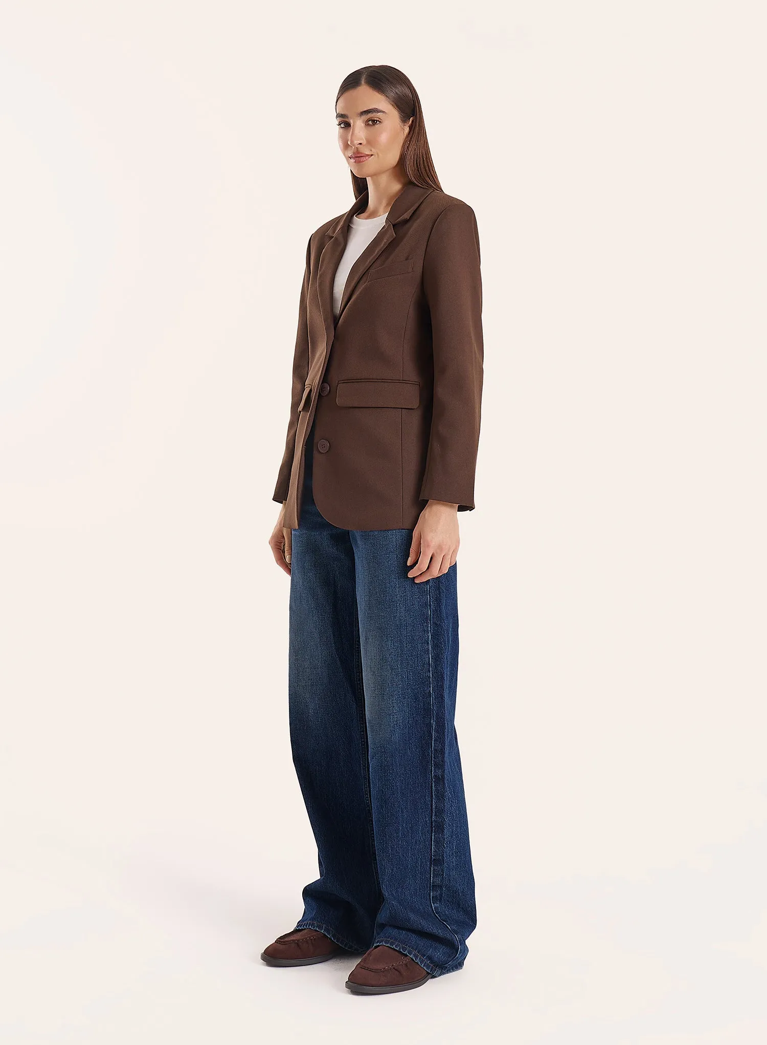 Chocolate Tailored Blazer sold by 4th and Reckless product image thumbnail 4