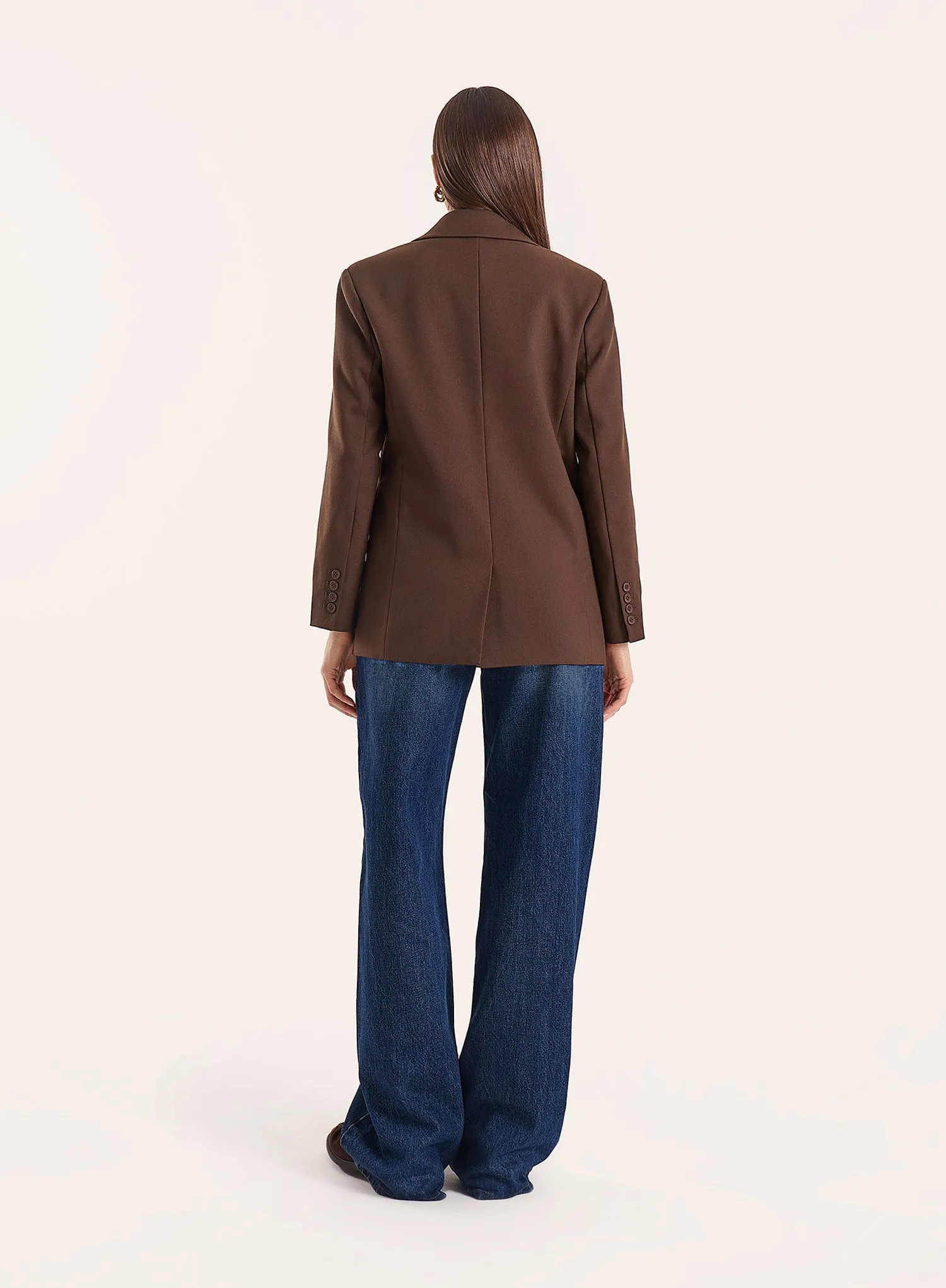 Chocolate Tailored Blazer sold by 4th and Reckless product image thumbnail 5