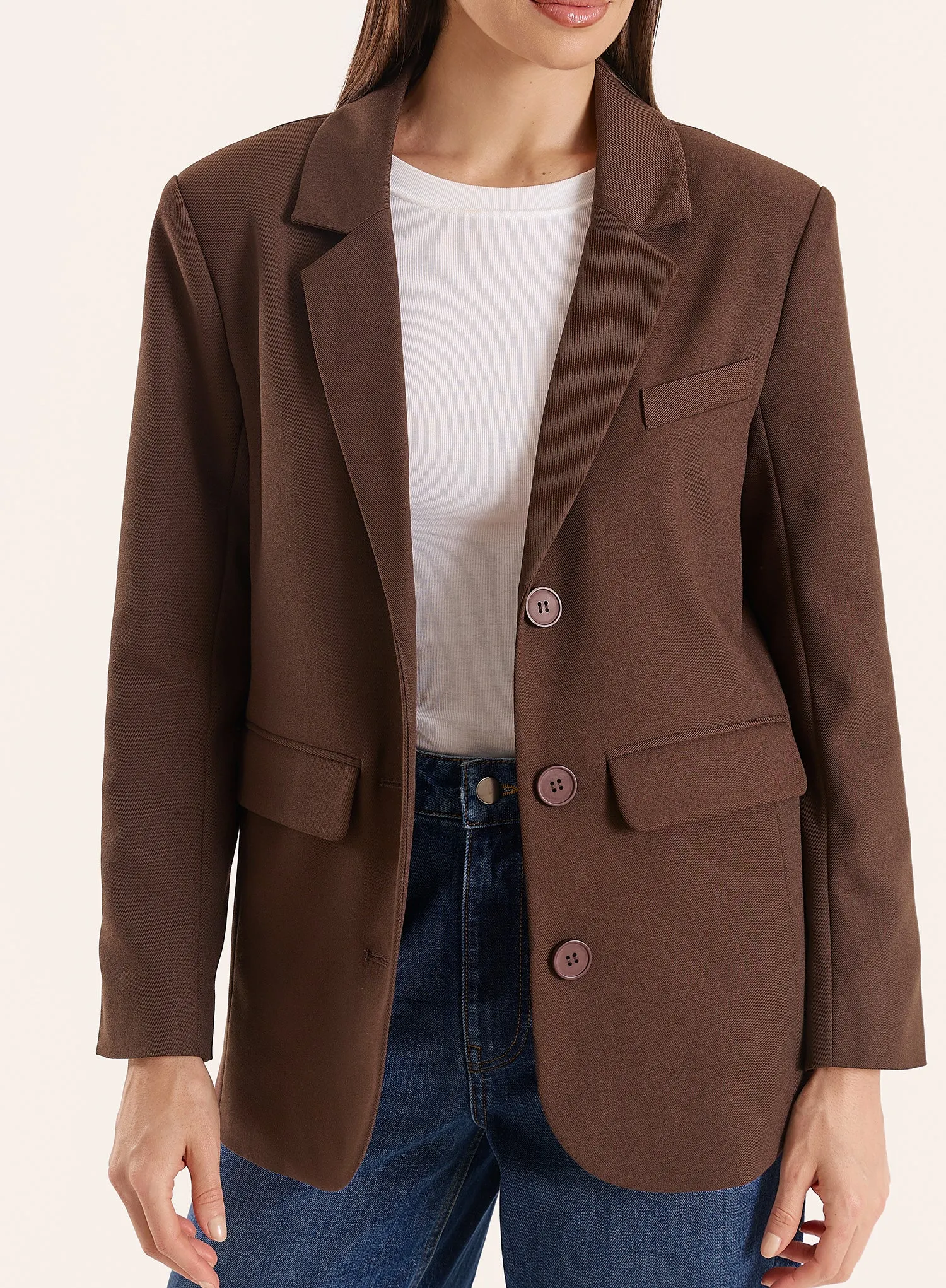 Chocolate Tailored Blazer sold by 4th and Reckless product image thumbnail 3