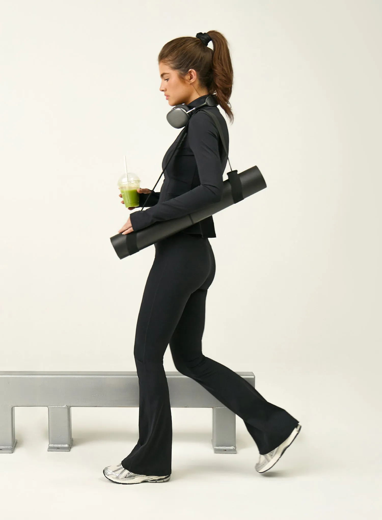 Black High Waisted Flared Yoga Pants sold by 4th and Reckless