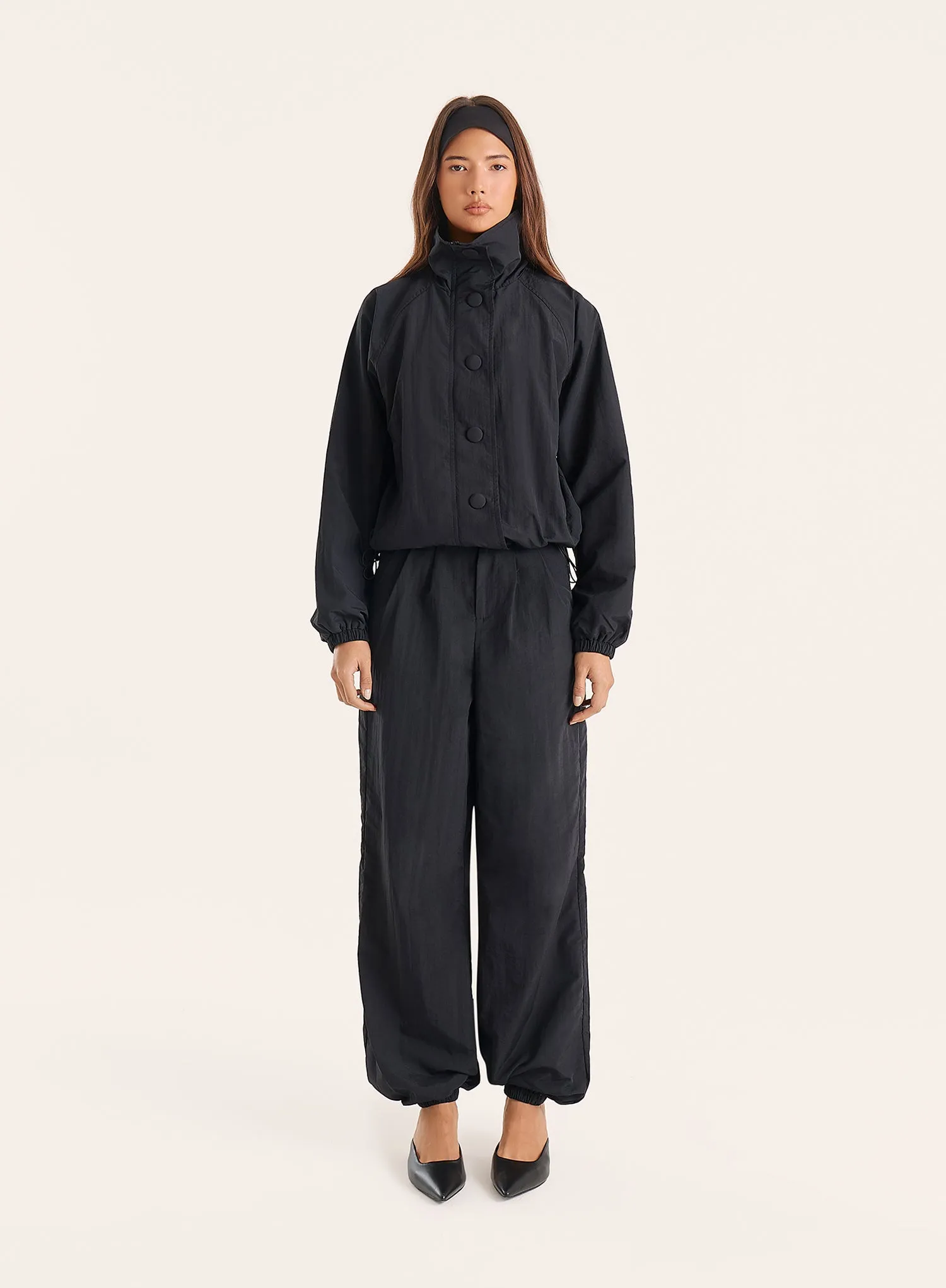 Black Balloon Leg Parachute Joggers sold by 4th and Reckless product image thumbnail 5