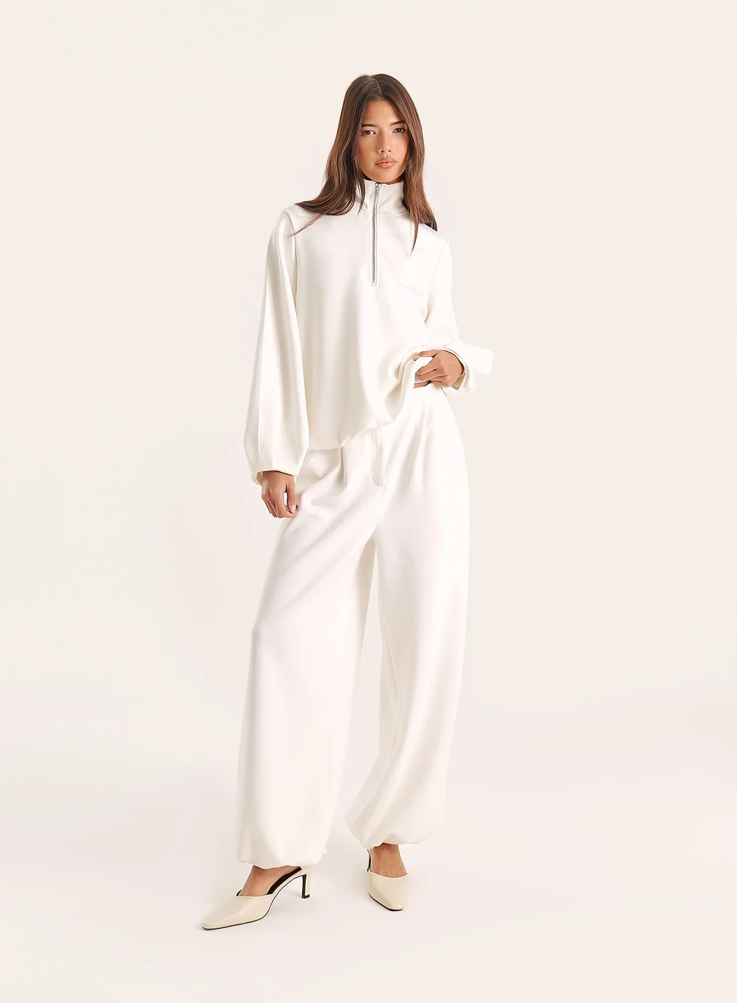 Cream Balloon Leg Cargo Joggers sold by 4th and Reckless product image thumbnail 2