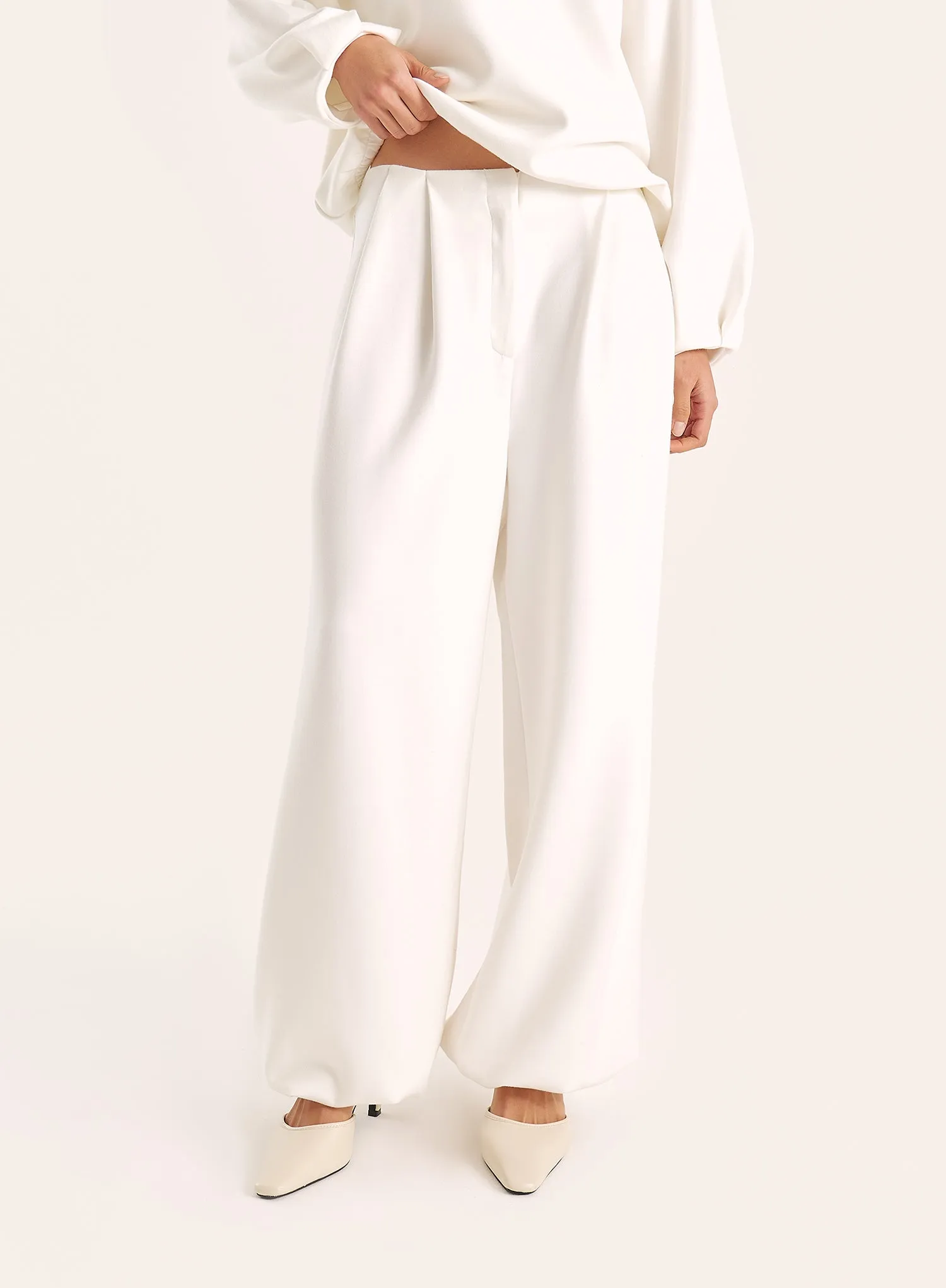 Cream Balloon Leg Cargo Joggers sold by 4th and Reckless product image thumbnail 3