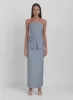 Blue Tailored Midaxi Skirt- Diaz sold by 4th and Reckless
