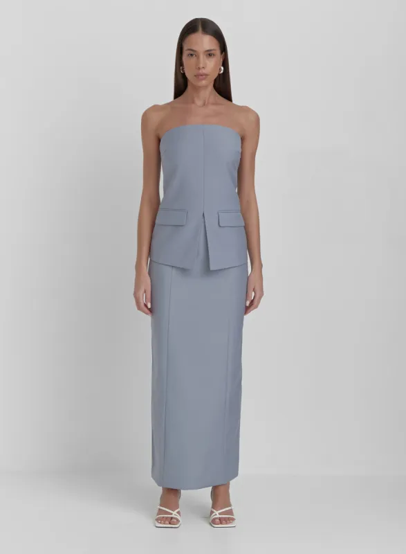 Blue Tailored Midaxi Skirt- Diaz sold by 4th and Reckless