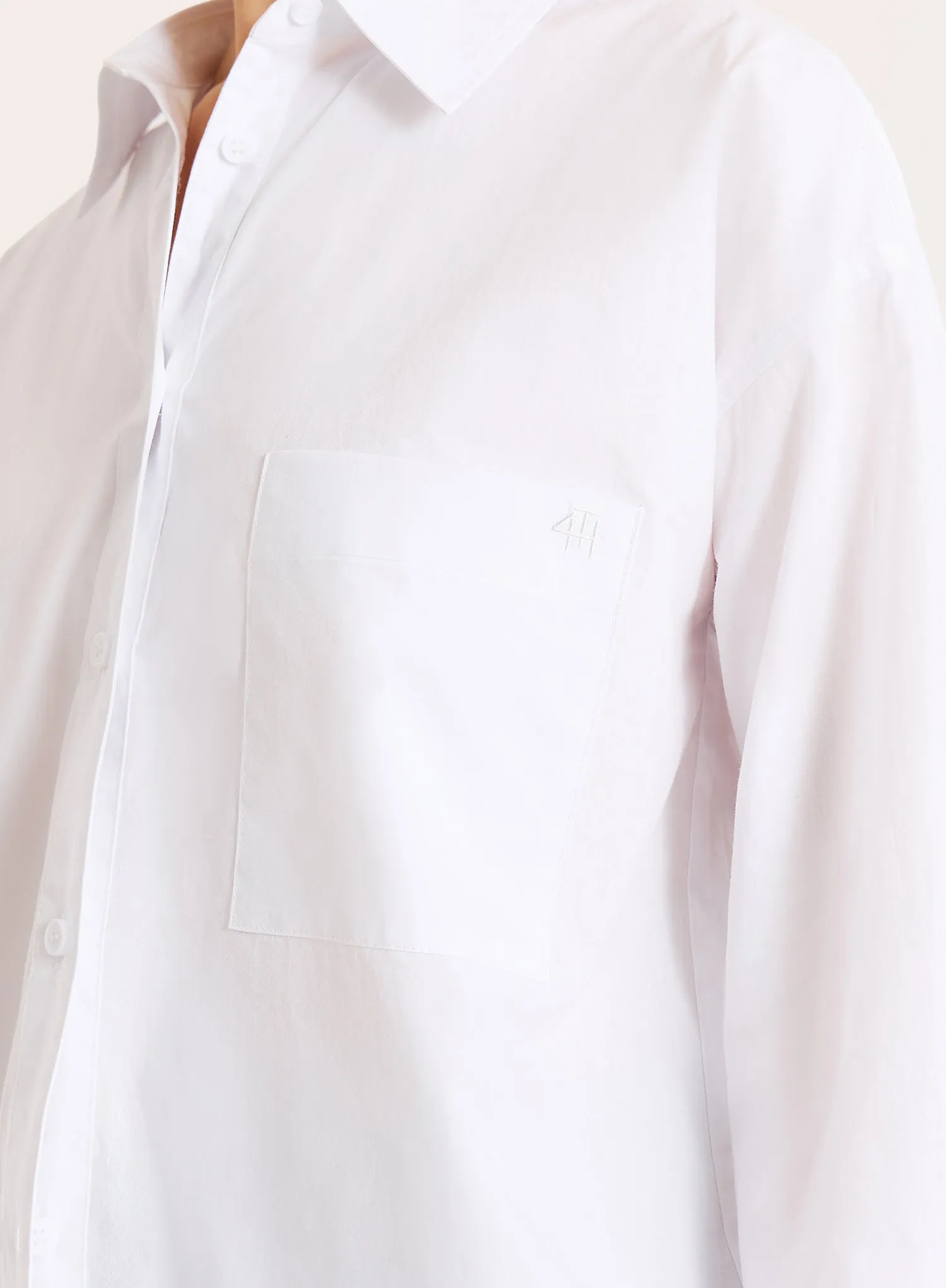 White Cotton Tie Back Detail Shirt sold by 4th and Reckless product image thumbnail 4