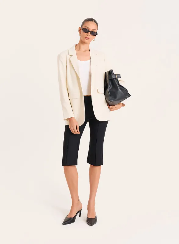 Cream Single Breasted Tailored Blazer made by 4th and Reckless