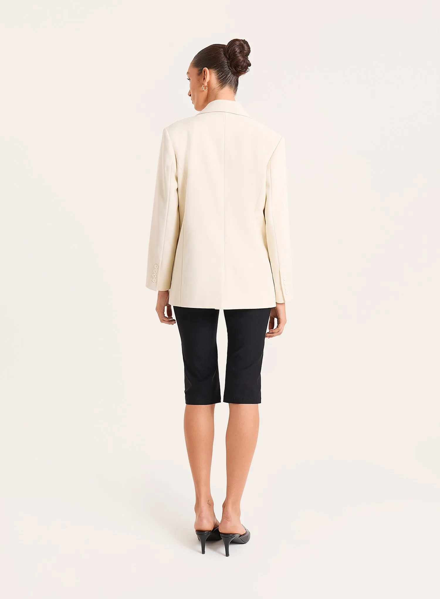 Cream Single Breasted Tailored Blazer sold by 4th and Reckless product image thumbnail 5