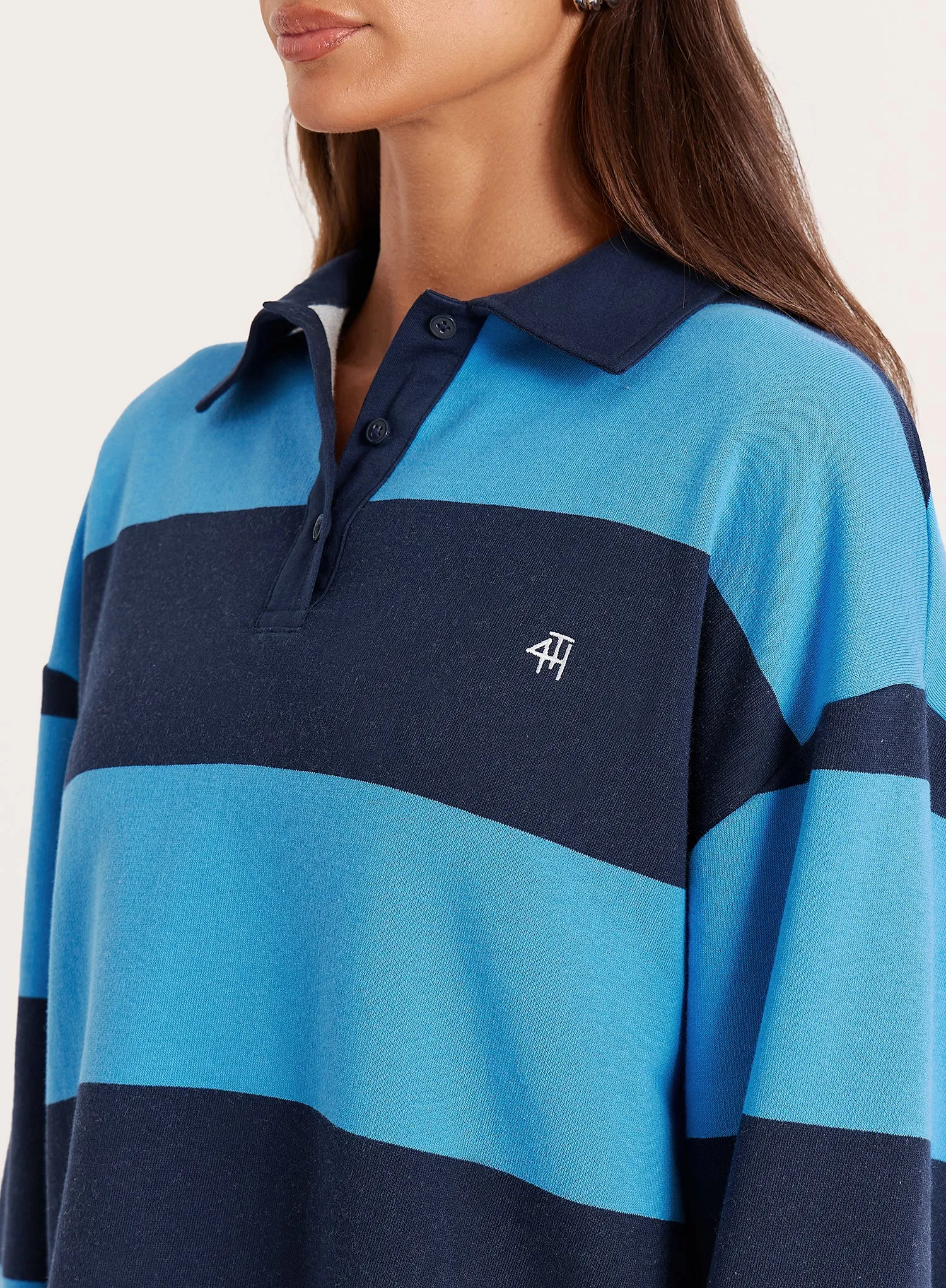 Blue Stripe Fourth Branded Rugby Top sold by 4th and Reckless product image thumbnail 2