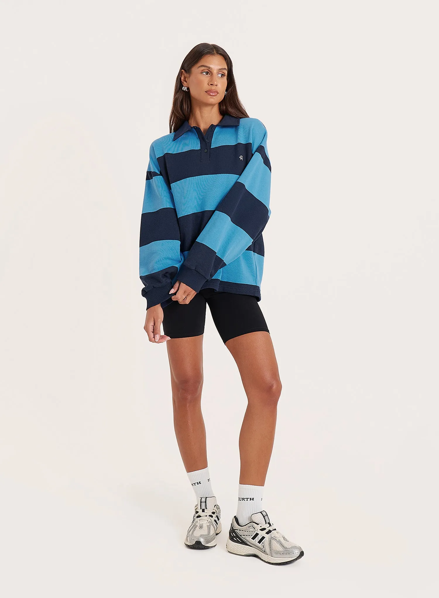Blue Stripe Fourth Branded Rugby Top sold by 4th and Reckless product image thumbnail 3