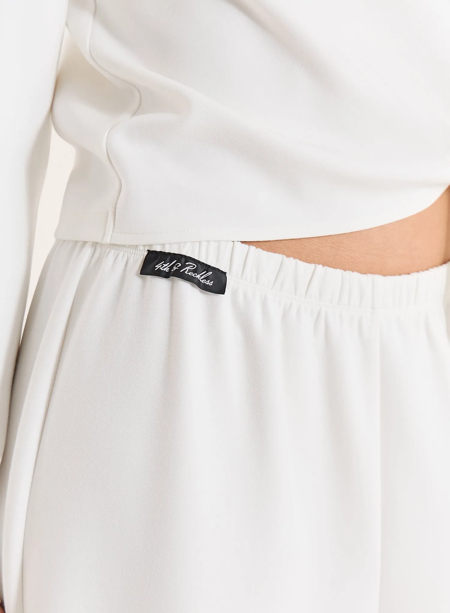 White Modal Balloon Leg Trousers sold by 4th and Reckless product image thumbnail 3