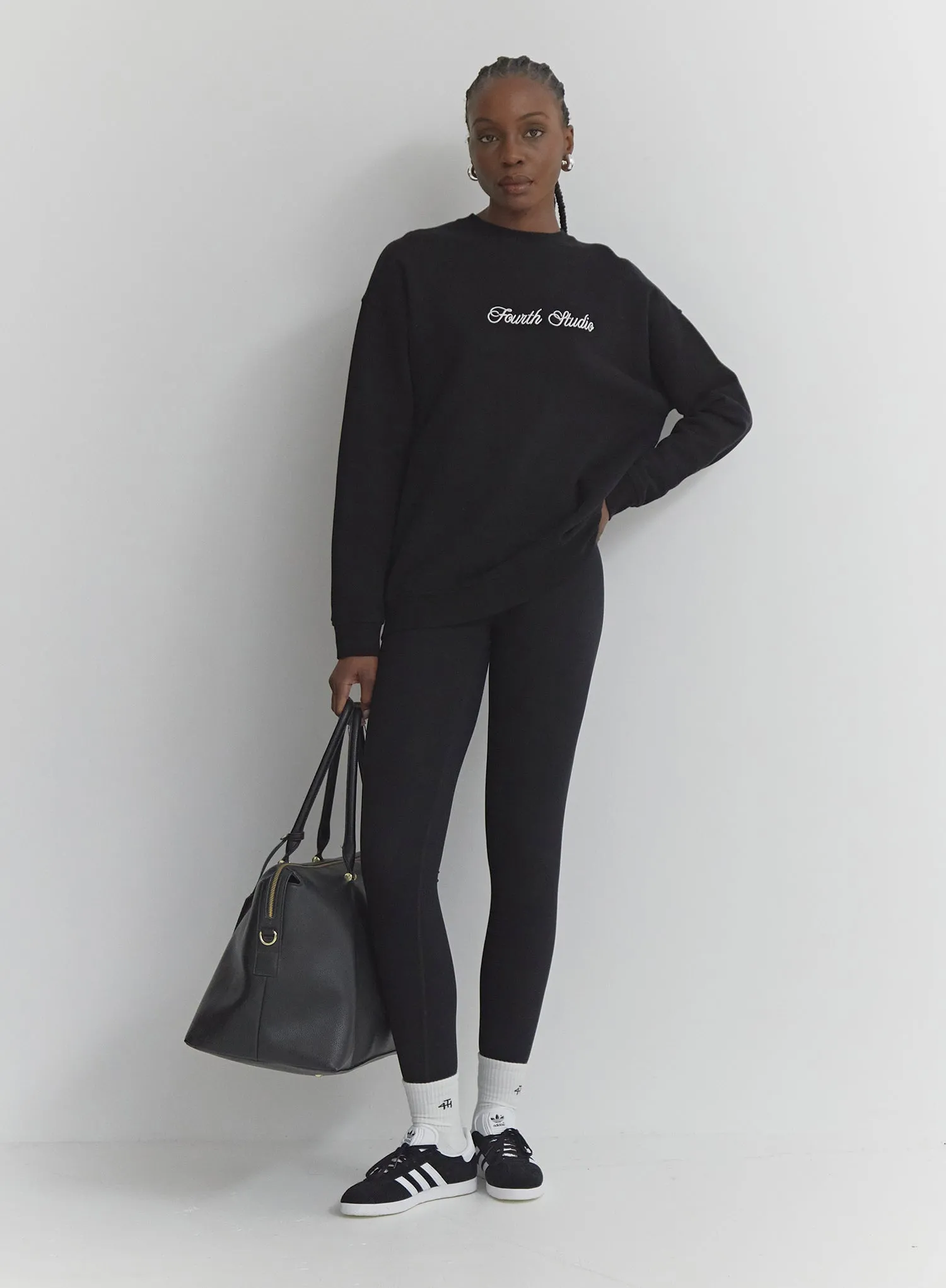 Black Elasticated Waist Legging – Amber sold by 4th and Reckless