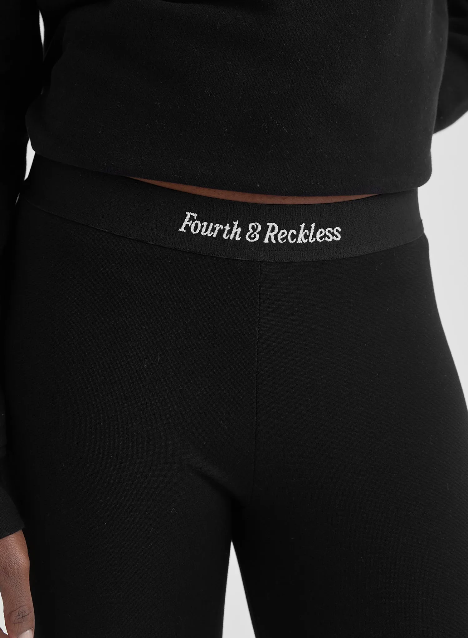 Black Elasticated Waist Legging – Amber sold by 4th and Reckless product image thumbnail 2