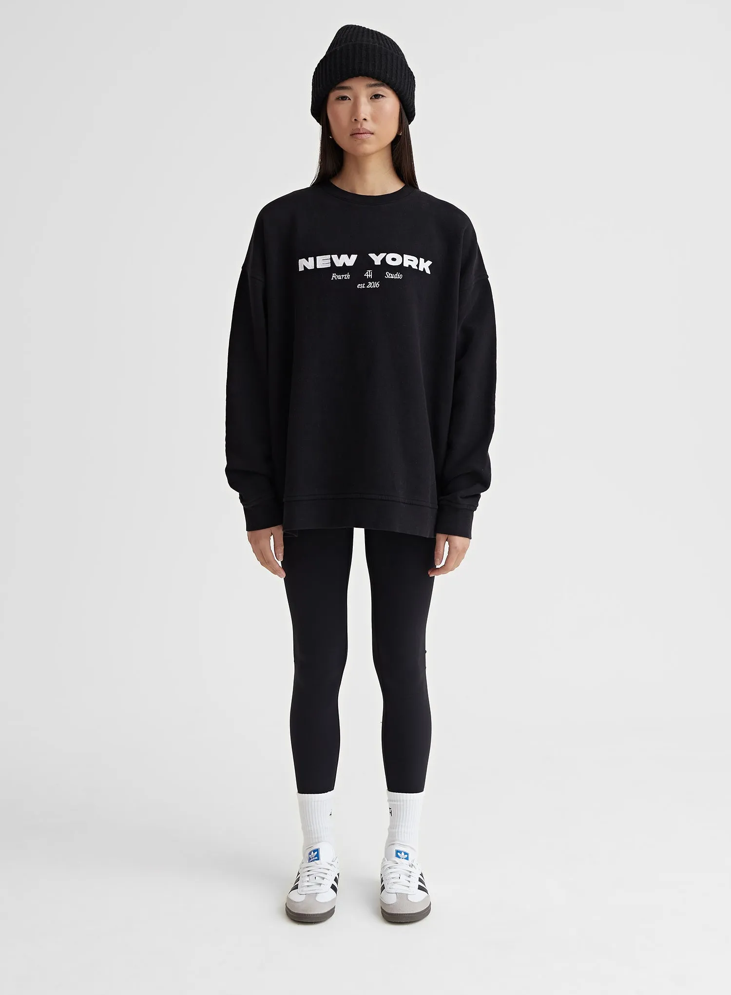 Black New York Embroidered Sweatshirt – Asha sold by 4th and Reckless product image thumbnail 4