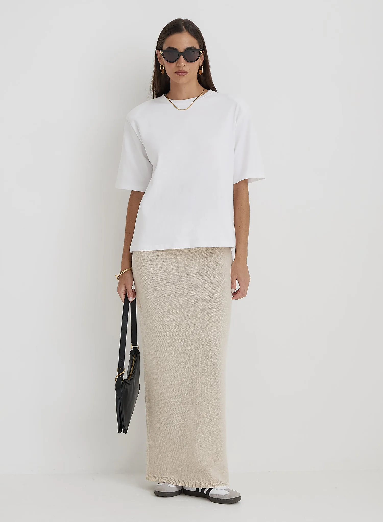 Cream Knit Maxi Skirt- Rico sold by 4th and Reckless product image thumbnail 3