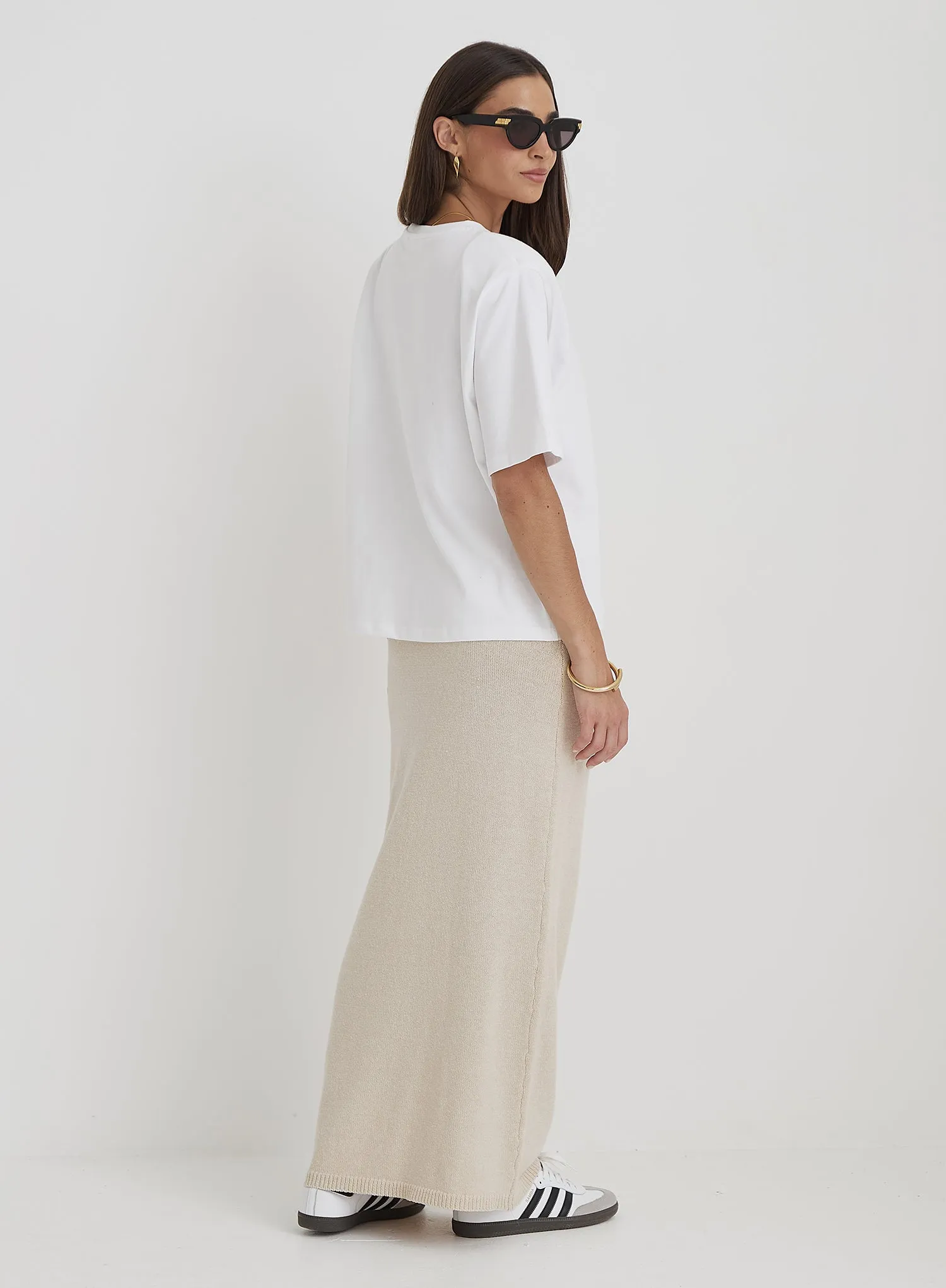 Cream Knit Maxi Skirt- Rico sold by 4th and Reckless product image thumbnail 5