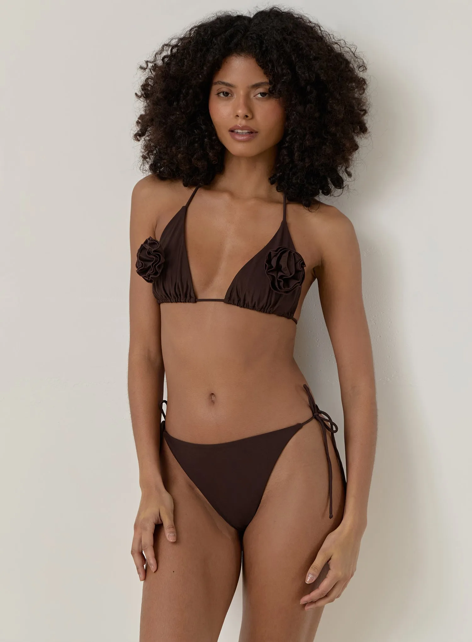 Chocolate Brown Rosette Bikini Bottom- Antibes sold by 4th and Reckless product image thumbnail 4