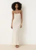 Off White Knit Flower Detail Maxi Dress- Isla sold by 4th and Reckless